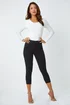 Roman Black Cropped Stretch Denim Jegging - 14 Image 2