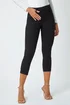 Roman Black Cropped Stretch Denim Jegging - 14 Image 4