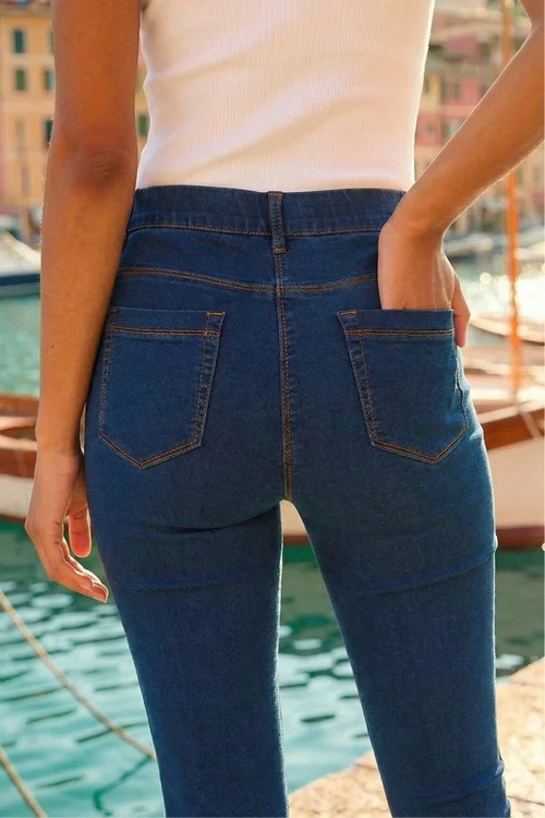 Roman Indigo Cropped Stretch Denim Jegging - 20 Image 4