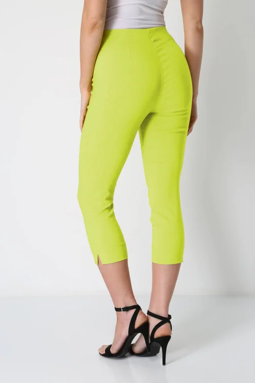 Roman Lime Cropped Stretch Trouser - Size 18 Image 2