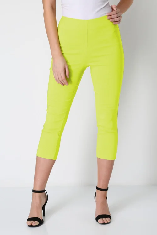 Roman Lime Cropped Stretch Trouser - Size 18 Image 1