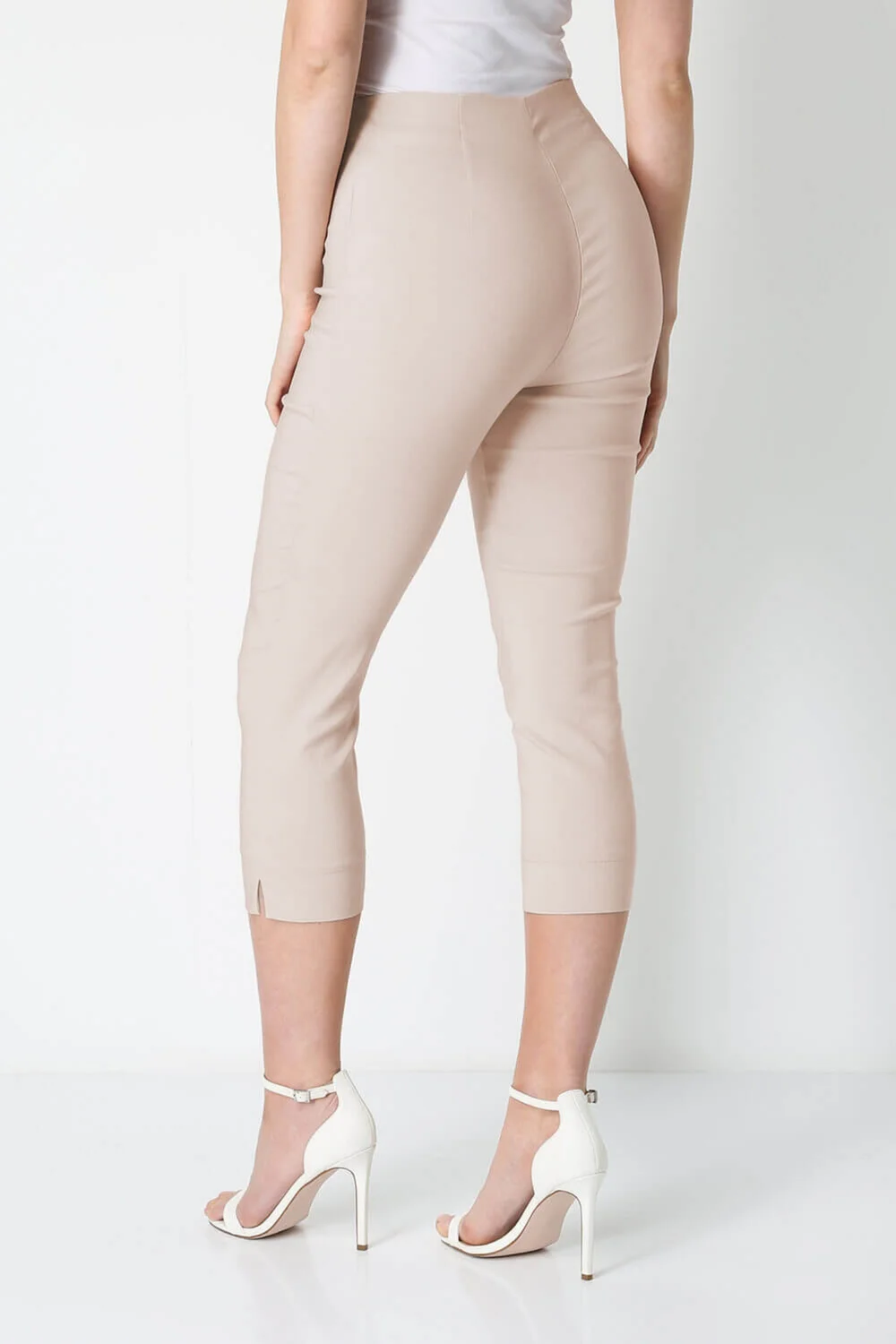 Roman Stone Cropped Stretch Trouser Capri Summer Leggings 3/4 Pedal Pushers - 10 Image 2
