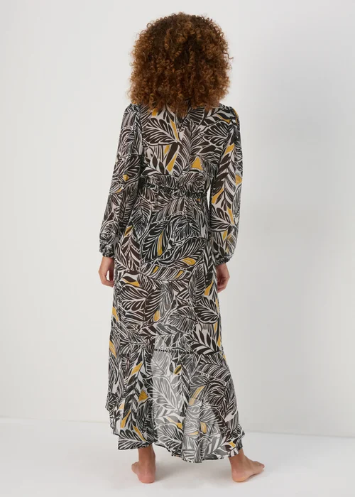 Et Vous Black Palm Printed Kaftan - S Image 2