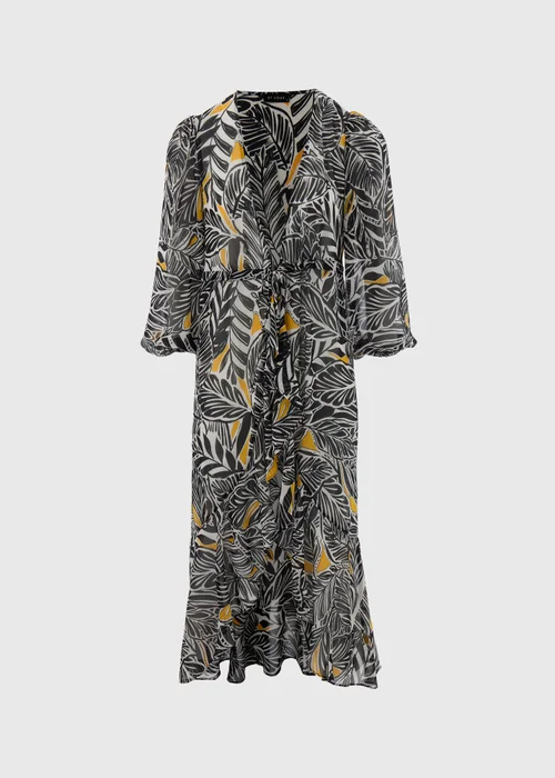 Et Vous Black Palm Printed Kaftan - S Image 4