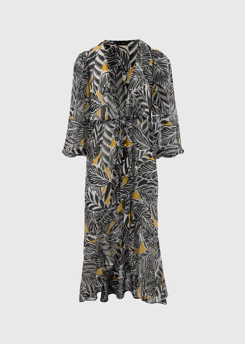 Et Vous Black Palm Printed Kaftan - S Image 5