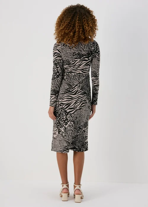 Stone Animal Print Jersey Wrap Dress - 8 Image 2