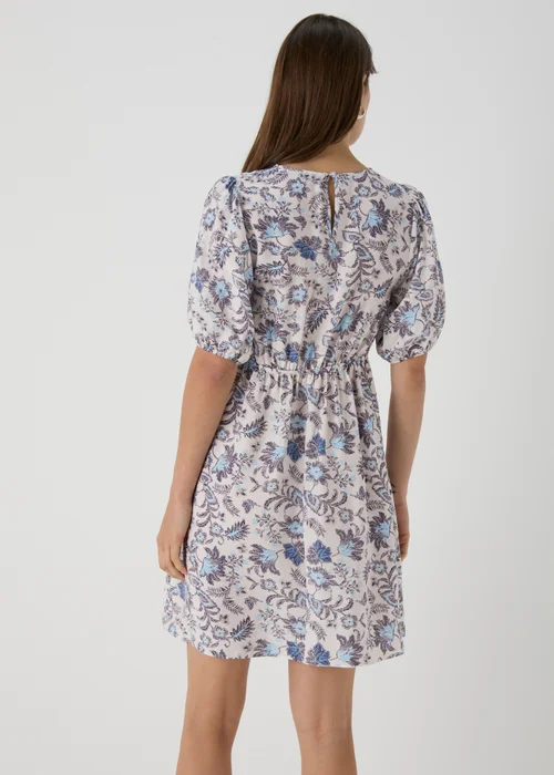 Blue Floral Mini Dress - 8 Image 2