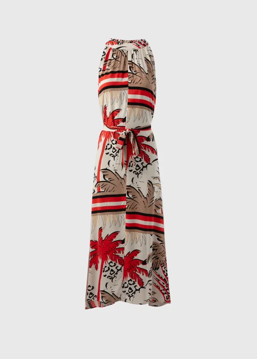 Papaya Petite Multicolour Scarf Print Halterneck Midi Dress - 6 Image 5