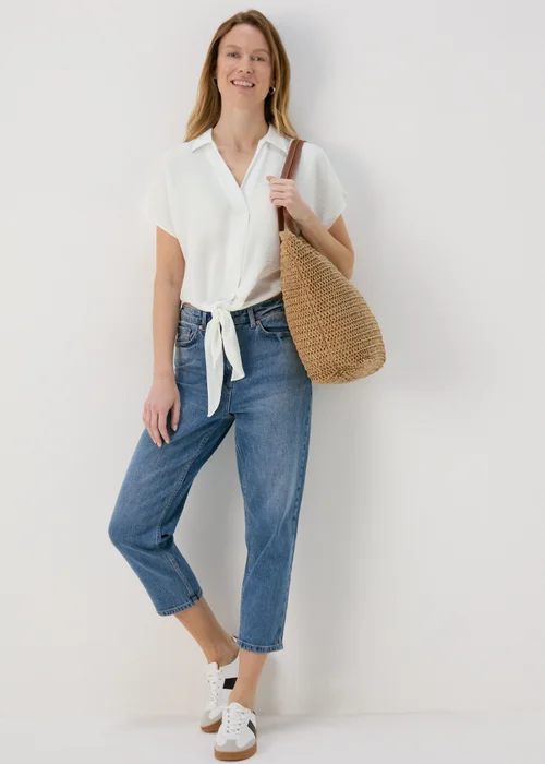 White Tie Waist Shirt - 8 Image 4