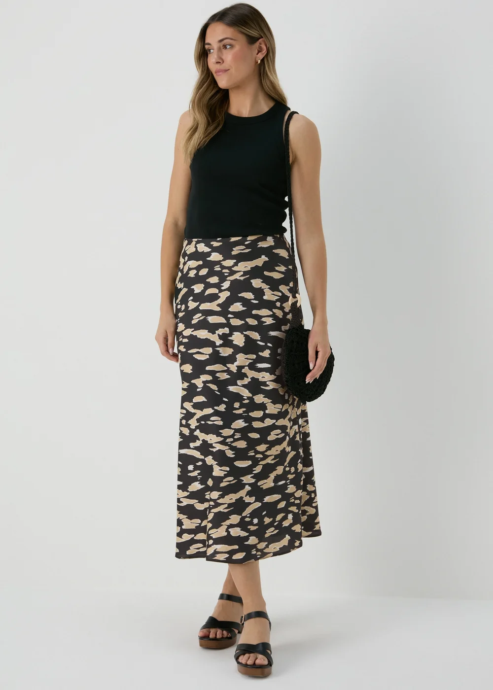 Black & Stone Midi Skirt - 8 Image 1