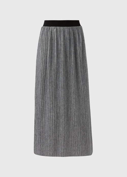 Grey Pleated Midi Jersey Skirt - Size 8 Image 5