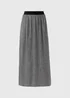 Grey Pleated Midi Jersey Skirt - Size 8 Image 5