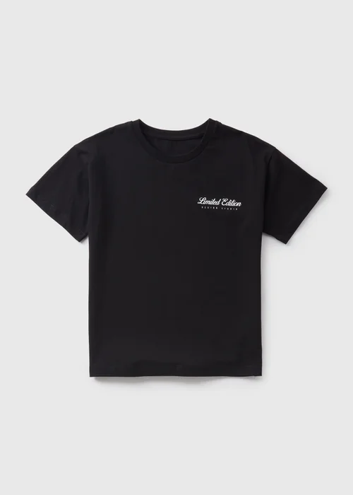 Boys Black Limited Edition Print Oversized T-Shirt (7-13yrs) - Age 7 Years Image 1