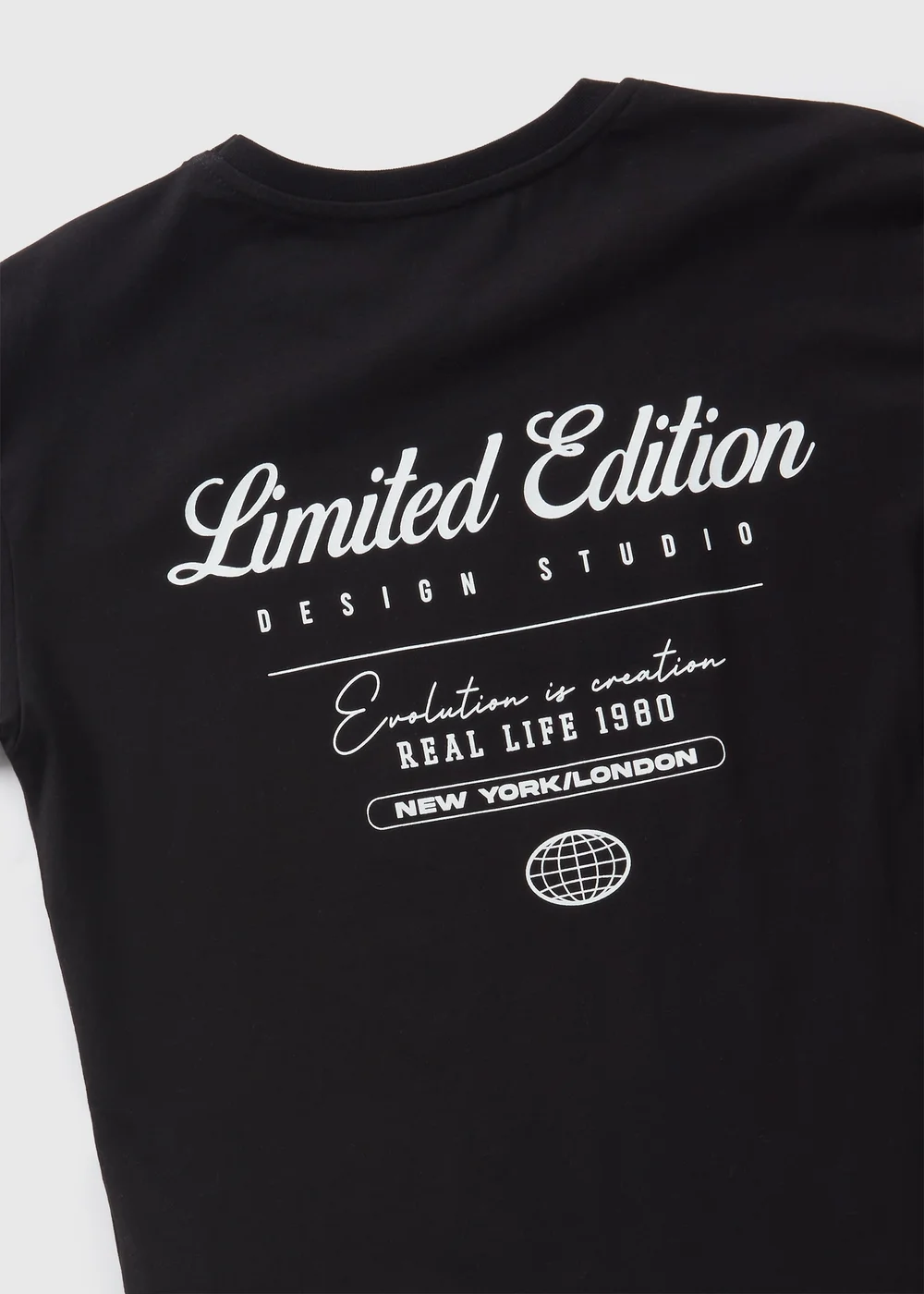 Boys Black Limited Edition Print Oversized T-Shirt (7-13yrs) - Age 7 Years Image 2