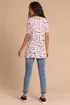 Roman Light Pink Abstract Pocket Stretch Swing Tunic Top - Size 10 Image 2