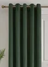 Laurence Llewelyn-Bowen Montrose Velvet Blackout Green Eyelet Single Panel Door Curtain - 66W X 84D (168x213) Image 2
