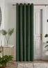 Laurence Llewelyn-Bowen Montrose Velvet Blackout Green Eyelet Single Panel Door Curtain - 66W X 84D (168x213) Image 1