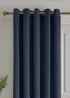 Laurence Llewelyn-Bowen Montrose Velvet Blackout Navy Eyelet Single Panel Door Curtain - 66W X 84D (168x213) Image 2