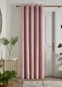 Laurence Llewelyn-Bowen Montrose Velvet Blackout Pink Eyelet Single Panel Door Curtain - 66W X 84D (168x213) Image 1