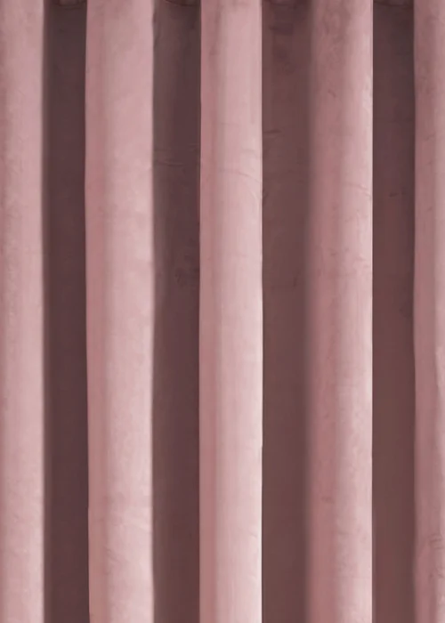 Laurence Llewelyn-Bowen Montrose Velvet Blackout Pink Eyelet Single Panel Door Curtain - 66W X 84D (168x213) Image 3