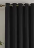 Fusion Strata Dimout Black Eyelet Single Panel Door Curtain - ZAJ Image 2