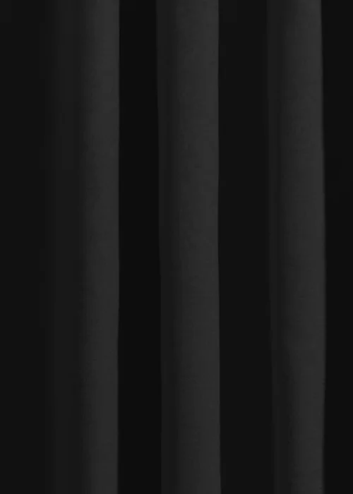 Fusion Strata Dimout Black Eyelet Single Panel Door Curtain - ZAJ Image 4