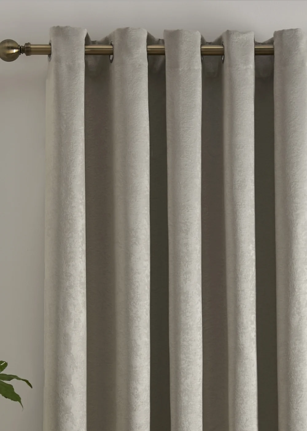 Fusion Strata Dimout Natural Eyelet Single Panel Door Curtain - 66W X 84D (168x213) Image 2