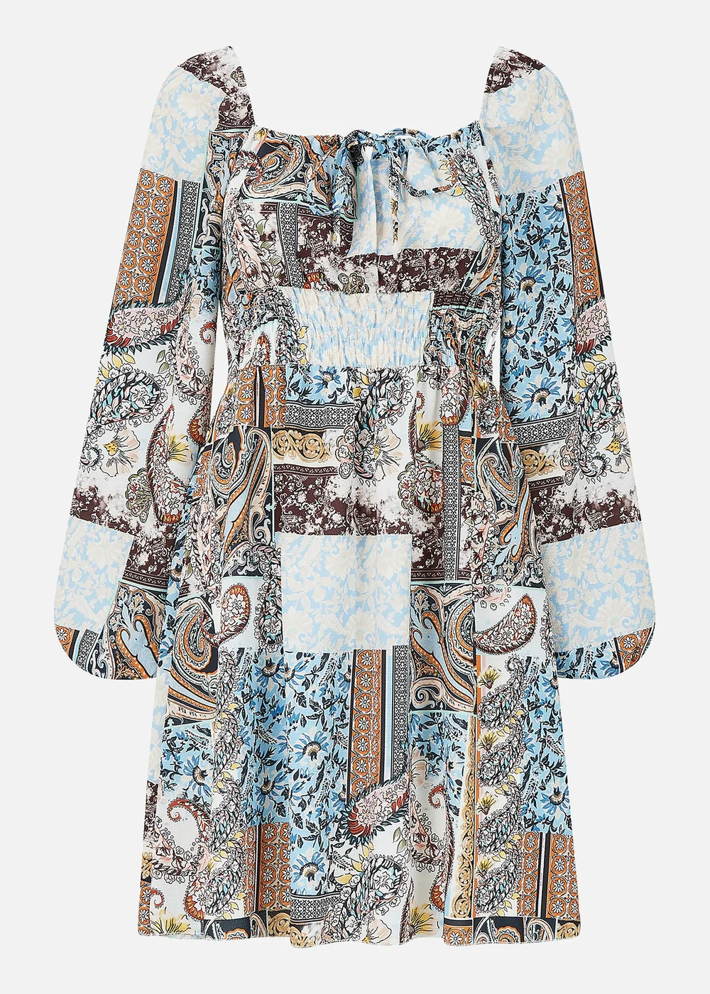 Mela Paisley Printed Bardot Skater Dress - 8 Image 4