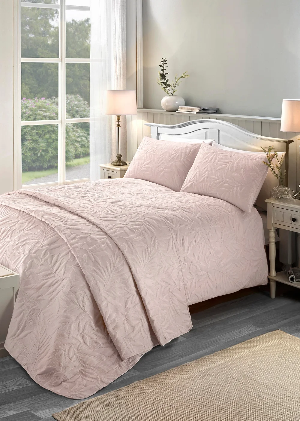 Serene Luana Soft Touch Pinsonic Pink Bedspread - 200 x 230cm Image 2