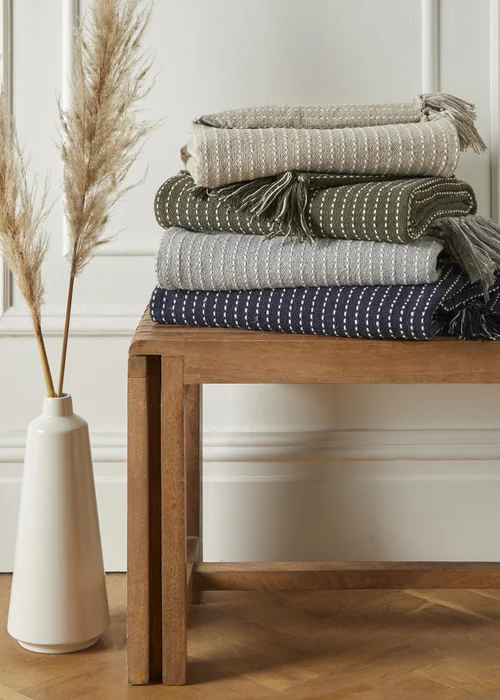 Drift Home Quinn Grey Throw - 130 x 180cm Image 3