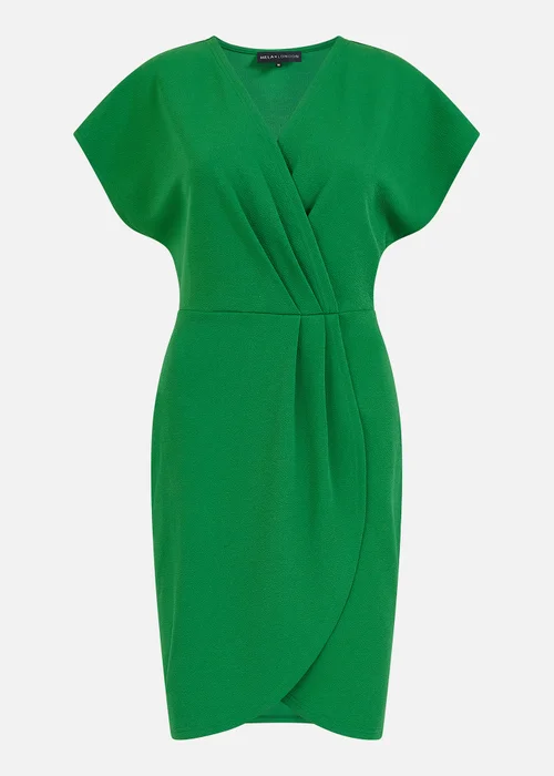 Mela Green Wrap Front Dress - 8 Image 4