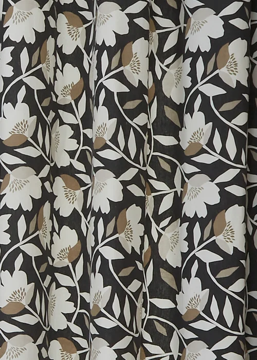 Fusion Luna Black Eyelet Curtains - 46W X 54D (117x137cm) Image 3