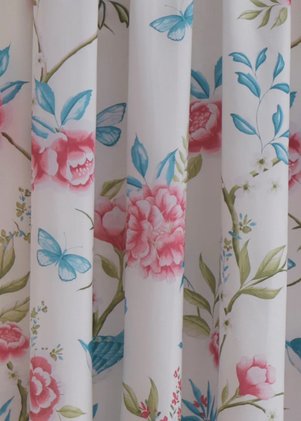 Dreams & Drapes Design Amelle Blue Pencil Pleat Curtains With Tie-Backs - 66W X 72D (168x183cm) Image 3