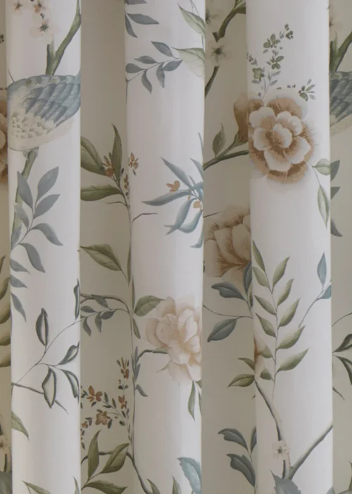 Dreams & Drapes Design Amelle Green Pencil Pleat Curtains With Tie-Backs - 66W X 72D (168x183cm) Image 3