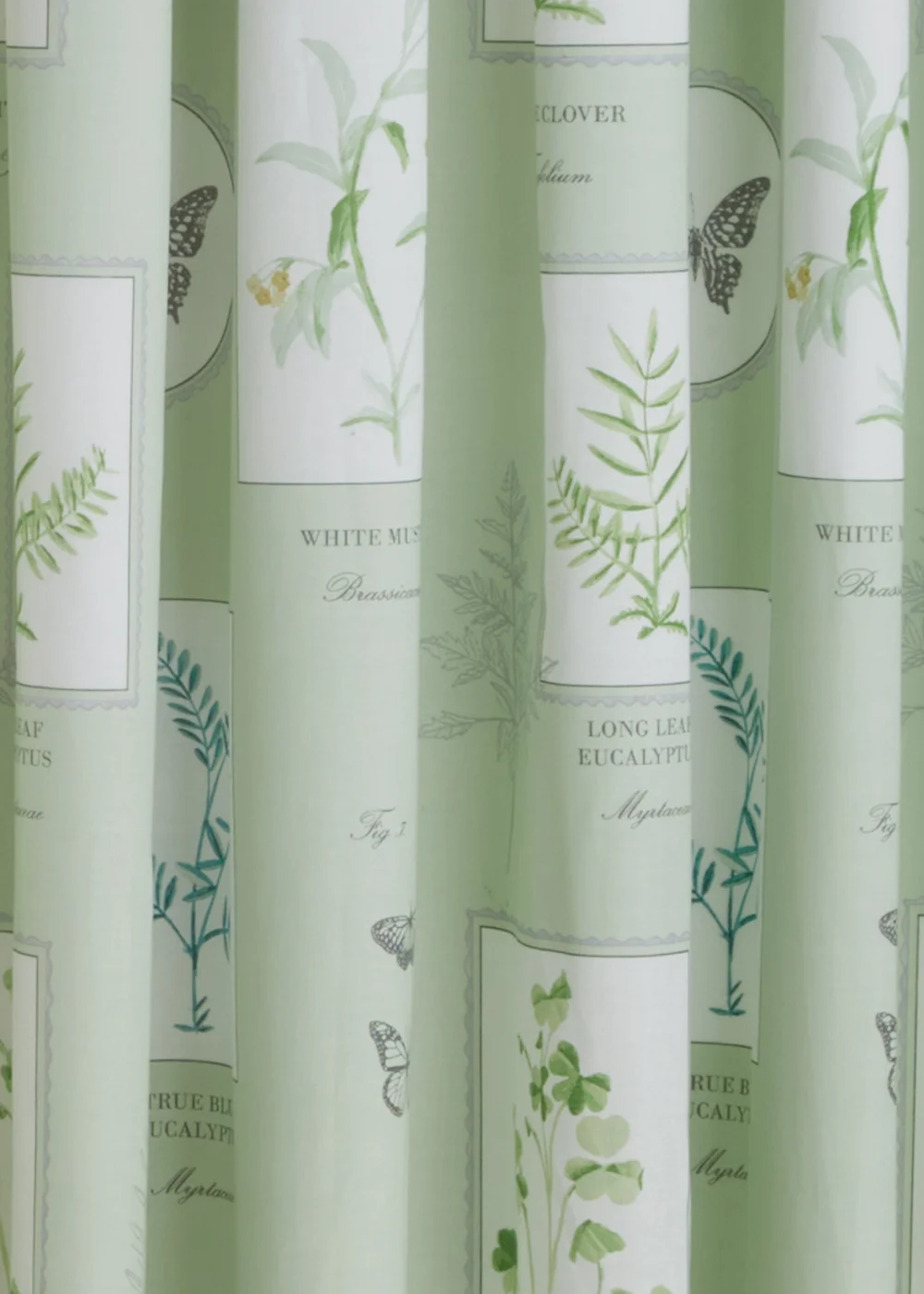 Dreams & Drapes Design Floral Garden Green Pencil Pleat Curtains With Tie-Backs - 66W X 72D (168x183cm) Image 4