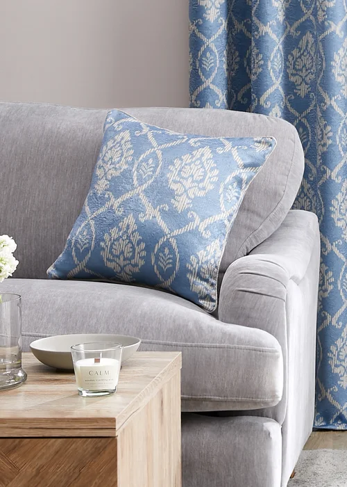 Dreams & Drapes Vivianna Soft Touch Blue Filled Cushion (43cm x 43cm) - 43W X 43D Image 1