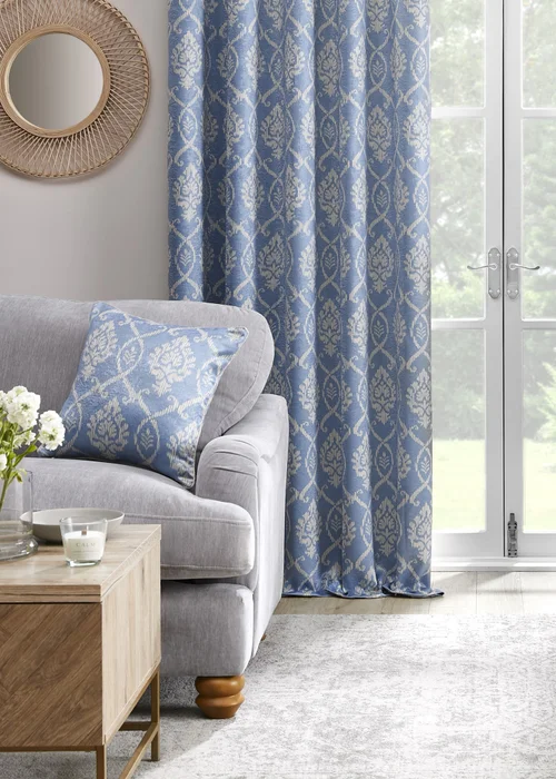 Dreams & Drapes Vivianna Soft Touch Blue Filled Cushion (43cm x 43cm) - 43W X 43D Image 2