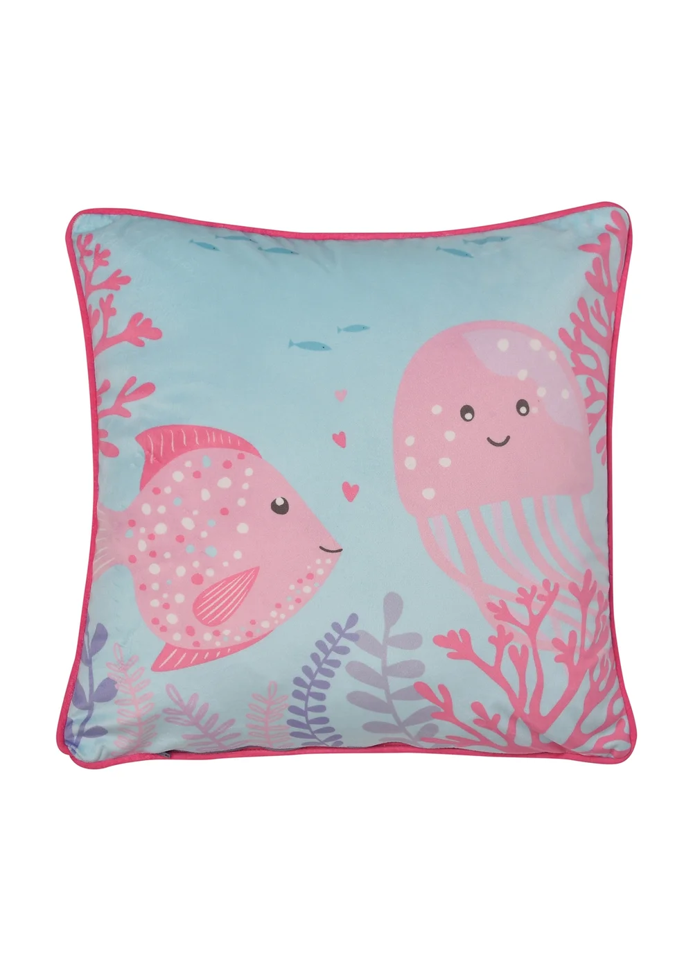 Bedlam Mermaid Vibes Velvet Pink Filled Cushion (43cm x 43cm) - 43W X 43D Image 4