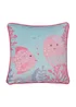 Bedlam Mermaid Vibes Velvet Pink Filled Cushion (43cm x 43cm) - 43W X 43D Image 4