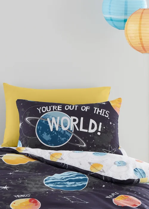Bedlam Outer Space Black Duvet Cover Set - Single Image 3