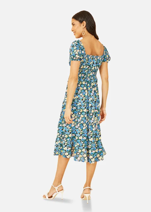 Mela Blue Floral Bardot Midi Dress - 8 Image 2