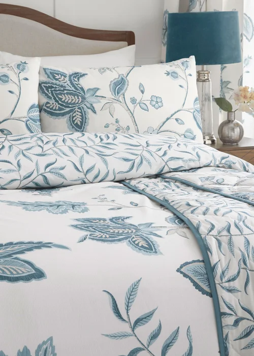 Dreams & Drapes Design Samira Blue Duvet Cover Set - Single Image 2