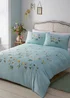 Appletree Heritage Serenity Sateen Blue Duvet Cover Set - Double Image 1