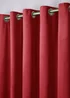 Laurence Llewelyn-Bowen Montrose Velvet Blackout Red Eyelet Curtains - 46W X 54D (117x137cm) Image 2