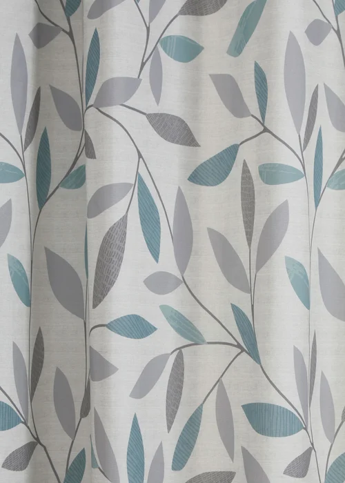 Fusion Beechwood Blue Eyelet Curtains - 46W X 54D (117x137cm Image 3