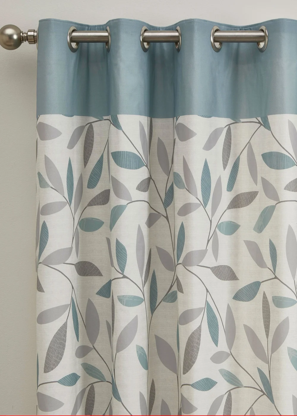 Fusion Beechwood Blue Eyelet Curtains - 46W X 54D (117x137cm Image 2