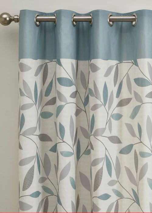 Fusion Beechwood Blue Eyelet Curtains - 46W X 54D (117x137cm Image 2