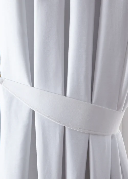 Fusion Dijon Blackout White Pencil Pleat Curtains - 46W X 54D (117x137cm) Image 3