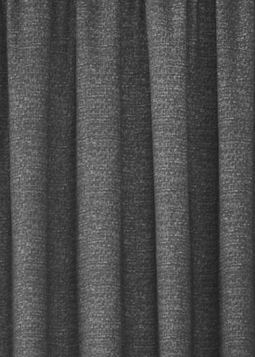 Dreams & Drapes Pembrey Brushed Cotton Grey Pencil Pleat Curtains With Tie-Backs - 46W X 54D (117x137cm Image 4