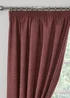 Dreams & Drapes Pembrey Brushed Cotton Red Pencil Pleat Curtains With Tie-Backs - 66W X 54D (168x137cm) Image 2